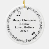 Retro Vinyl Album Kerstmis Keramisch Ornament (Achterkant)