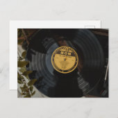 Retro Vinyl bruiloft uitnodiging - Let There Be Lo (Voorkant / Achterkant)