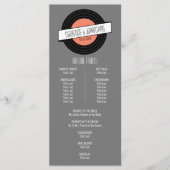Retro Vinyl Huwelijksprogramma Programma (Voorkant)