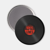 Retro Vinyl Lives Magneet (Voorkant / Achterkant)
