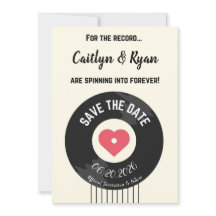 Retro vinyl plat Save the Date – Muziek liefhebber