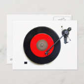 Retro Vinyl Platenspeler Briefkaart (Voorkant / Achterkant)