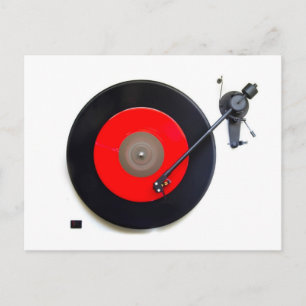 Retro Vinyl Platenspeler Briefkaart