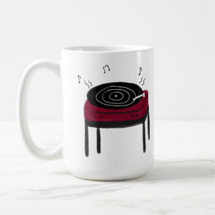 Retro Vinyl Platenspeler Cadeau voor Muziek Liefhe Koffiemok