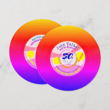 Retro Vinyl Record 45 RPM Rainbow 50th Birthday IC