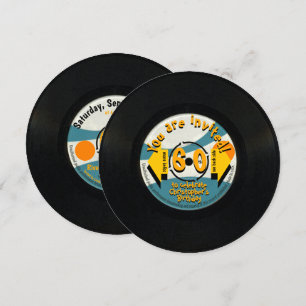 Retro Vinyl Record 60e verjaardag Ronde IV Kaart