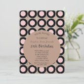 Retro Vinyl Record Anniversaire Fête Invitation (Debout devant)