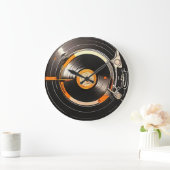 Retro Vinyl Record Art Grote Klok (Huis)