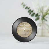 Retro Vinyl Record Bridal Shower Invitation (Debout devant)