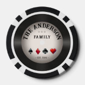 Retro Vinyl Record Casino Familie Bruiloft Poker Chips (Achterkant)