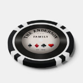 Retro Vinyl Record Casino Familie Bruiloft Poker Chips (Enkel)