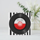 Retro Vinyl Record Double Happiness Wedding Kaart (Staand voorkant)