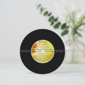 Retro Vinyl Record Fall Wedding Invites Kaart (Staand voorkant)