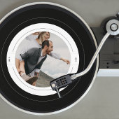 Retro Vinyl Record Foto Bruiloft Save the Date Kaart
