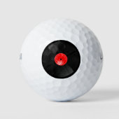 Retro Vinyl Record Groove Golfballen (Voorkant)
