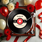 Retro Vinyl Record Invitation Anniversaire