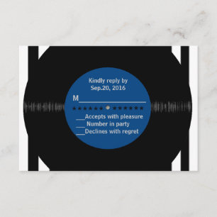 Retro Vinyl Record l Modern RSVP Kaartje