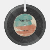 Retro Vinyl Record Music Album Glas Ornament (Voorkant)