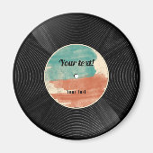 Retro Vinyl Record Music Album Magneet (Voorkant)