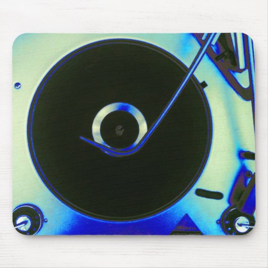 Retro Vinyl Record Player Muismat (Voorkant)