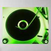 Retro Vinyl Record Player Poster (Voorkant)