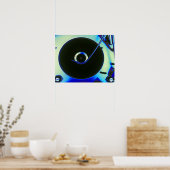  Retro Vinyl Record Player Poster (Keuken)