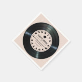 Retro Vinyl Record Roze Afstuderen Servet (Hoek)