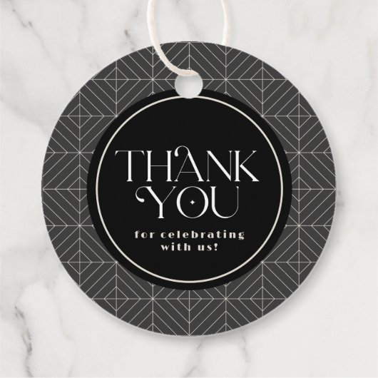 Retro Vinyl Record Tan Afstuderen Bedankjes Labels (Achterkant)