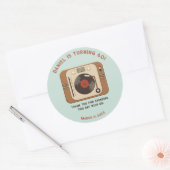 Retro Vinyl Record Thank You Round Stickers (Enveloppe)