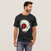 Retro Vinyl Record Turntable Design T-shirt (Voorkant volledig)