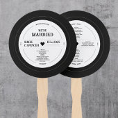 Retro Vinyl Record Weddenprogramma Handwaaier