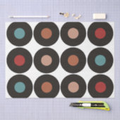 Retro Vinyl Records Sixties Musical Birthday Tissuepapier (Craft)