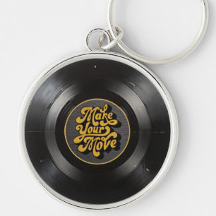 Retro Vinyl Sleutelhanger