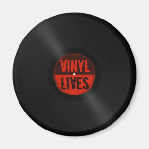 Retro Vinyllives Magneet
