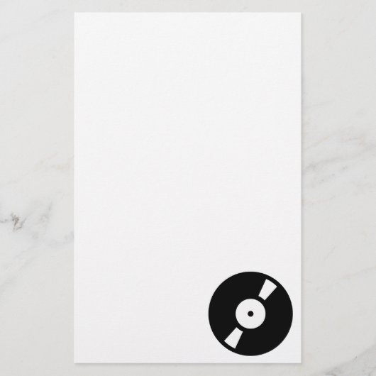 retro vinylplaat briefpapier (Voorkant)