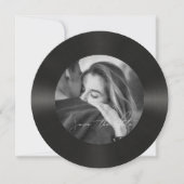 Retro vinylplaat foto trouwdag save the date (Voorkant)