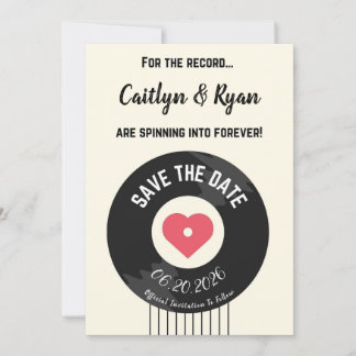 Retro vinylplaat Save the Date – Muziekfan