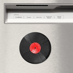Retro vinylplaatmagneet vintage muziekdecoratie magneet