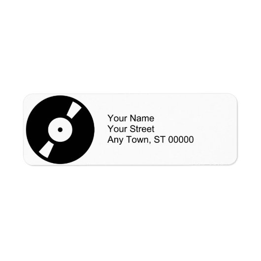 retro vinylrecord etiket (Voorkant)