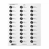 retro vinylrecord etiket (Full Sheet)