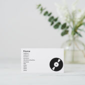 retro vinylrecord visitekaartje (Staand voorkant)