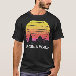Retro Virginia Beach Skyline Urba T-shirt