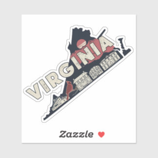 Retro Virginia State Sticker