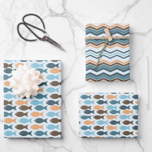 retro vis inpakpapier vel (Voorkant)