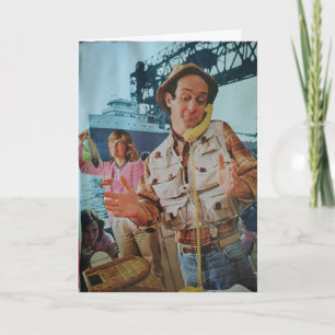 Retro Vis Verhalen Verjaardagskaart Kaart