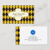 Retro Visitekaartje Decoratief Argyle Patroon (Voorkant / Achterkant)