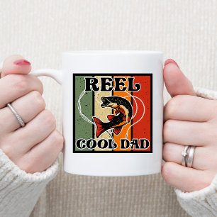 Retro Vist Reel Cool Dad Vissen Lover Koffiemok