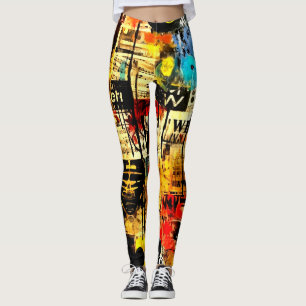 retro vitaal gemeen abstract trendy leggings