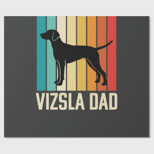 Retro Vizsla Vader Hond Silhouet Cadeaupapier