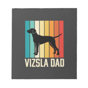 Retro Vizsla Vader Hond Silhouet Notitieblok